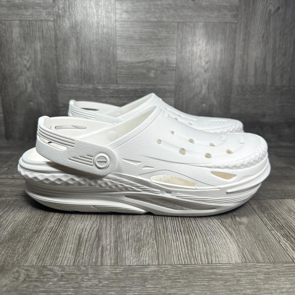 Crocs Off Grid Clog Women 8 White Platform Chunky Streetwear Slip On NEW